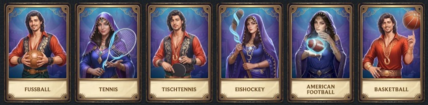 AstroMania Sportarten