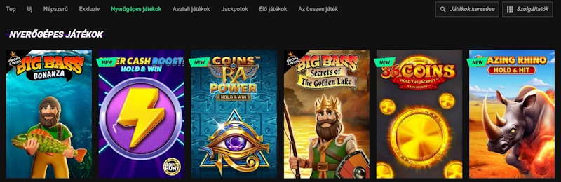 Betinia kaszinó nyerőgépes játékok