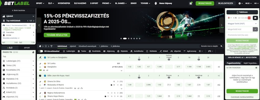 BetLabel sportfogadás Magyarországon