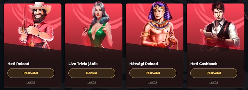 Boomerang kaszinó bónuszok