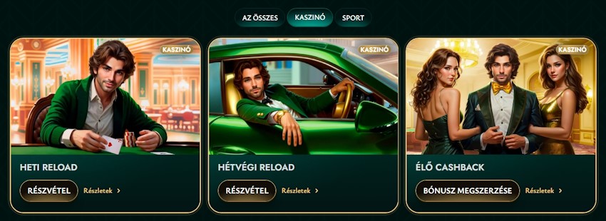 Cashed kaszinó bónuszok