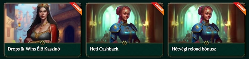 Casinia kaszinó egyéb bónuszok