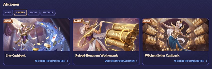 Diva Spin Casino Boni