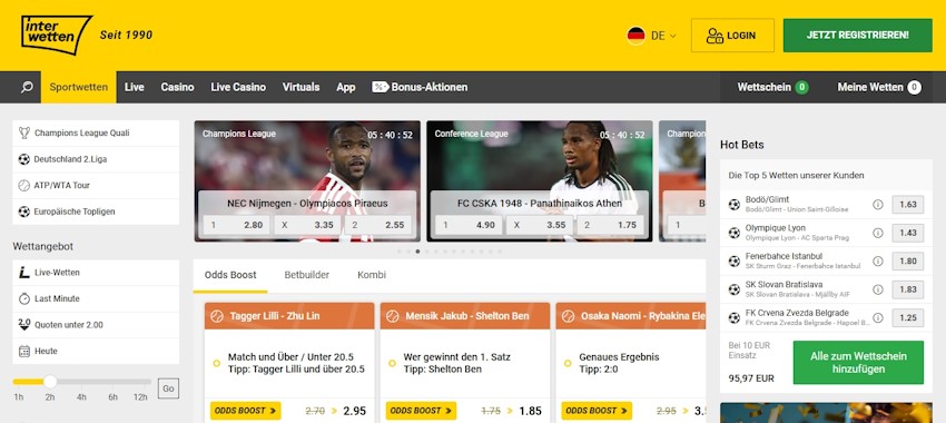 Interwetten Sportwetten Schweiz