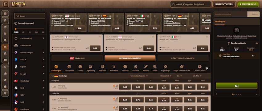 Lanista sportfogadás Magyarországon