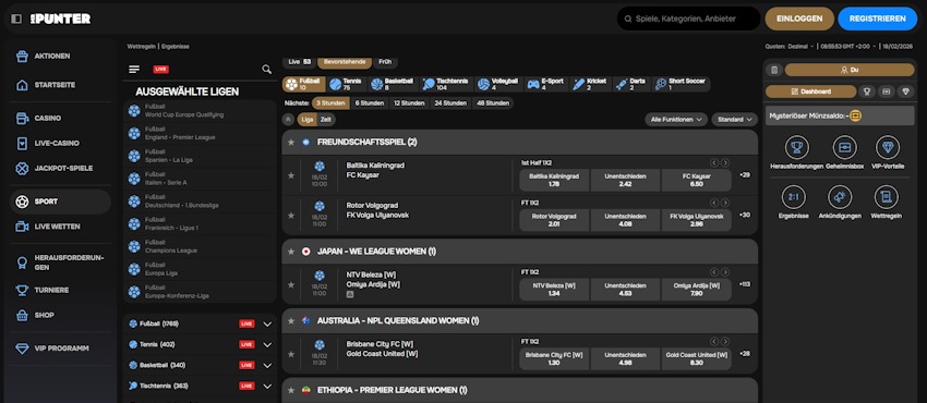 Mr Punter Sportwetten Schweiz