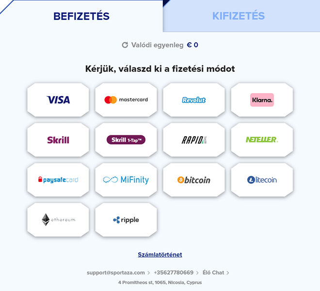Jelenleg elérhető befizetési módok magyar felhasználóknak