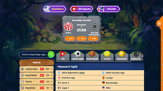 Wazamba sportfogadás felület