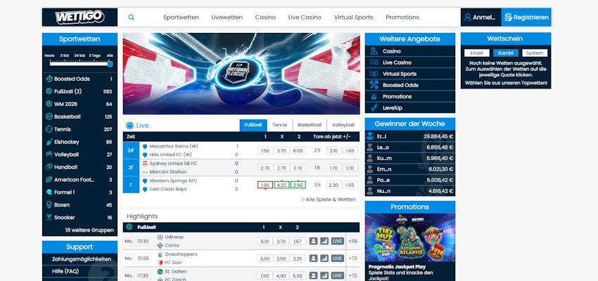 Wettigo Sportwetten
