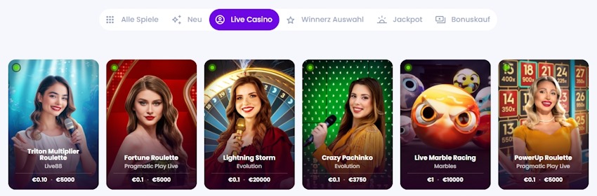 Winnerz Casino Live Spiele