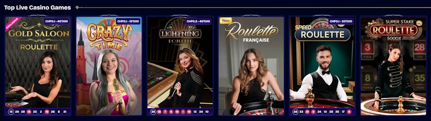 WishWin Casino Live-Spiele
